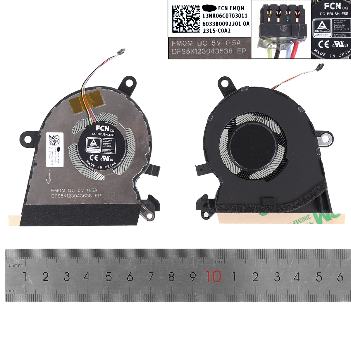Picture of New Replacement CPU Cooling Fan For ASUS GV301 GV301Q GV301QC QE GV301QH CPU（ORG）. N/A Layout